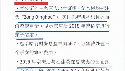 娃哈哈创始人非婚生子女继承权获公证，海外资产支出记录曝光