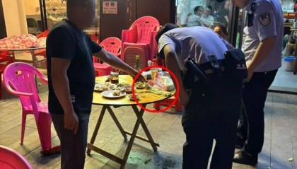 天降莴笋!长沙两男子吃宵夜遭遇高空抛物砸到餐桌上,谁扔的?谁担责?